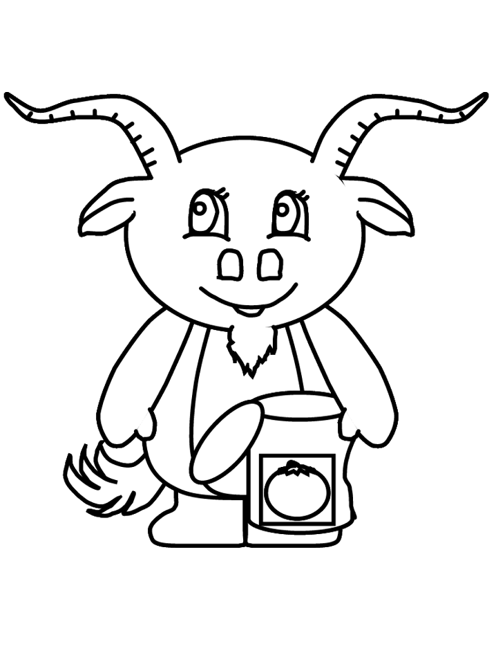 Goat4 Animals Coloring Pages & Coloring Book