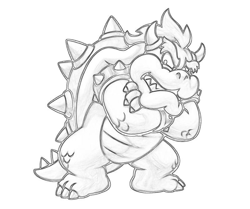 vs bowser Colouring Pages