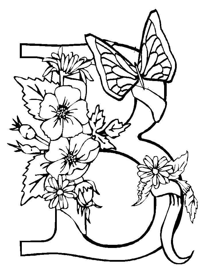 Butterflies And Bear Coloring Pages - Free Printable Coloring 