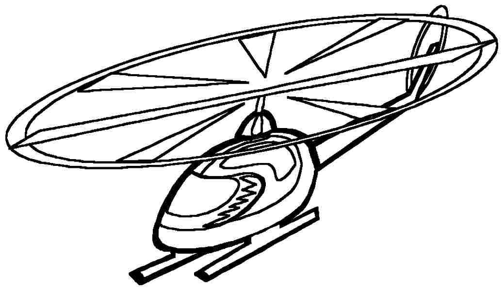 Printable Transportation Helicopter Colouring Pages #