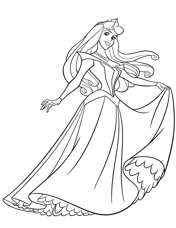 pretty princess Colouring Pages (page 3)