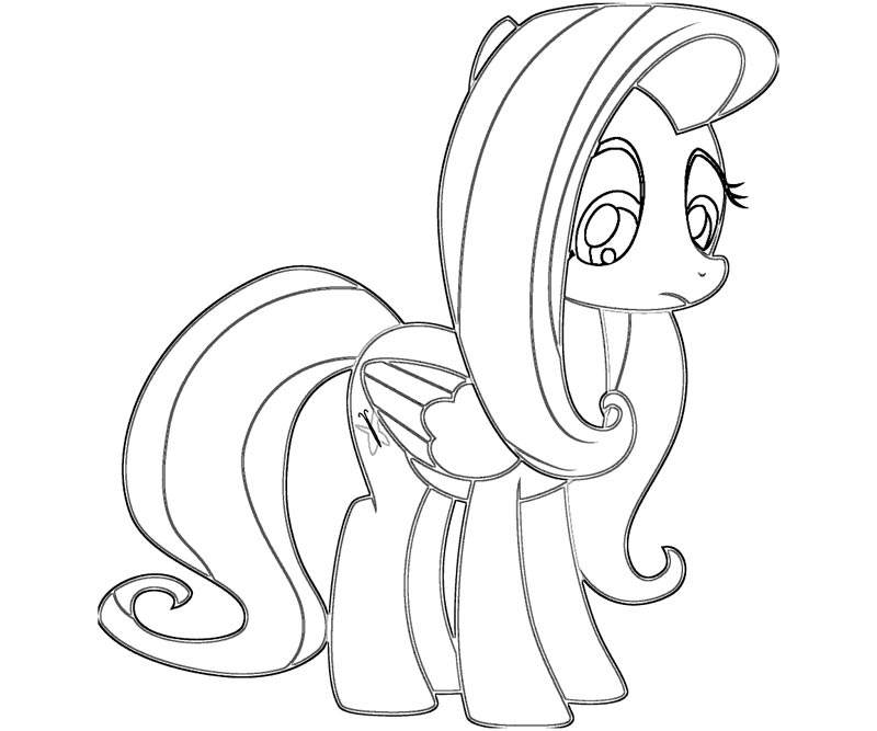 My Little Pony Coloring Pages Fluttershy - Coloring Home