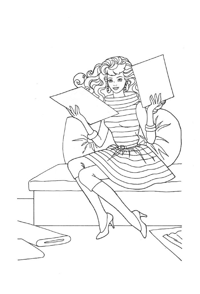Barbie Having A Bath - Barbie Coloring Pages : Coloring Pages for 
