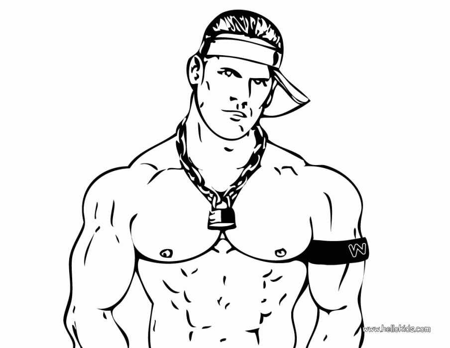 Wwe Coloring Pages John Cena