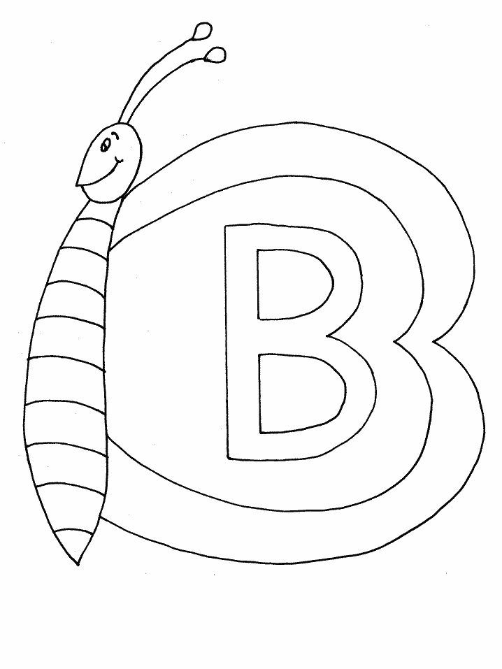 letter B (Bee) drawing coloring pages | Coloring Pages