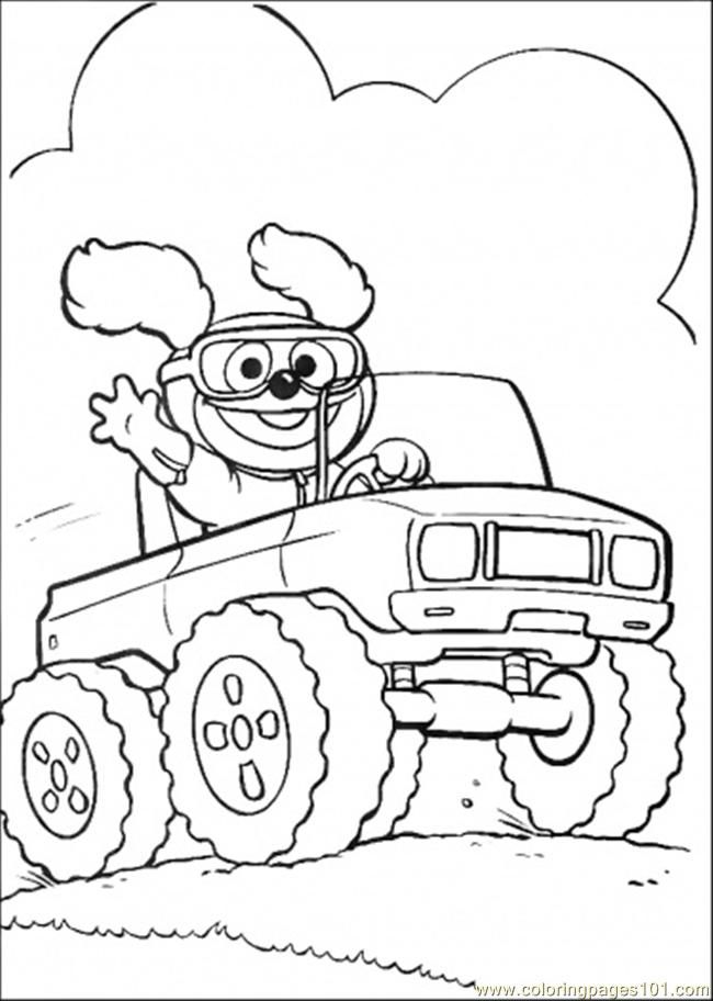 Coloring Pages The Baby Is Riding Her Car (Cartoons > Muppet 