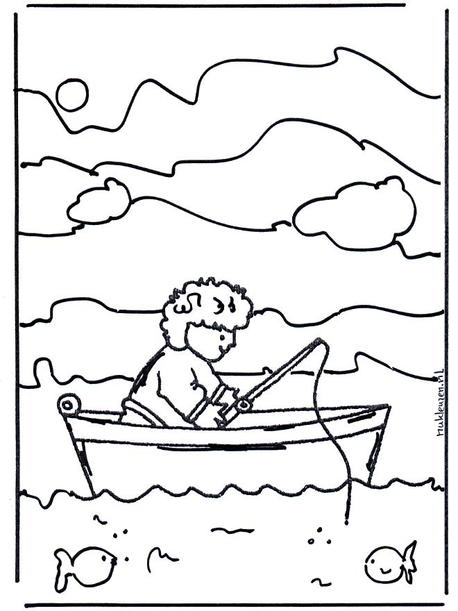 Fishing 2 - Sports coloring pages