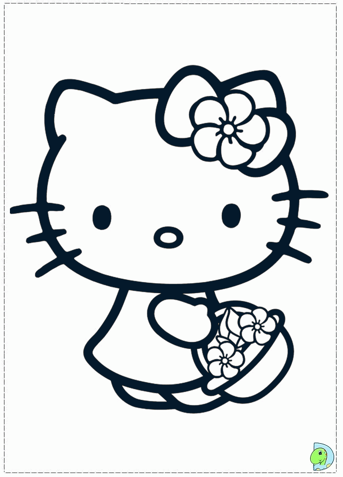 beauty Coloring page Hello Kitty « Printable Coloring Pages