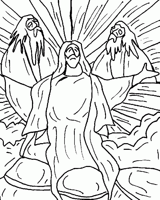 Jesus Transfiguration Coloring Page - Coloring Home