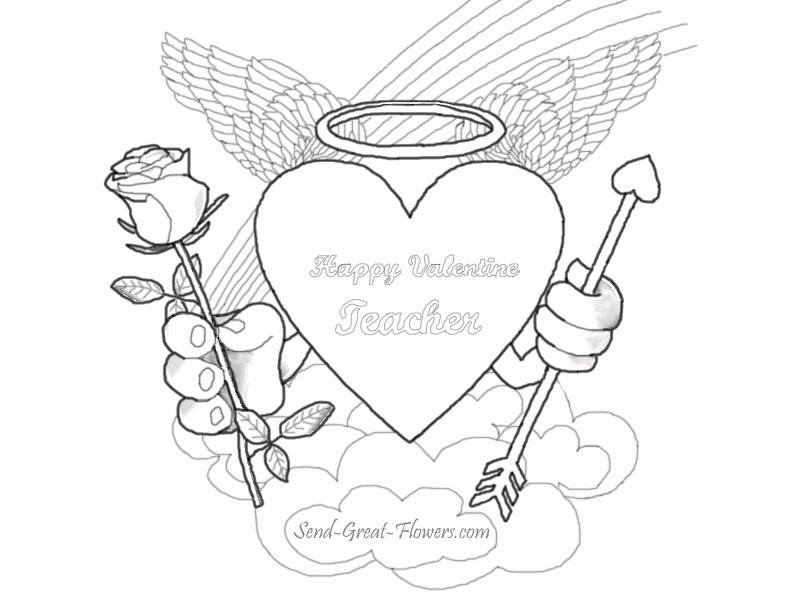 Printable Valentine Coloring Pages With Full Color Guides