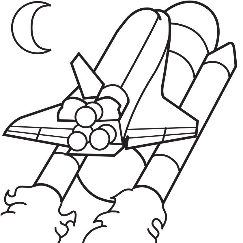Space Shuttle Coloring Page - Coloring Home