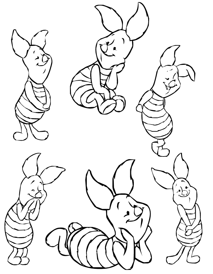 Piglet Coloring Page - Coloring Home