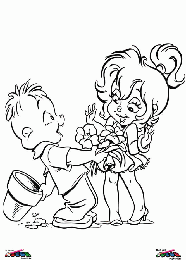 Alvin and the Chipmunks coloring pages - Free printable coloring pages