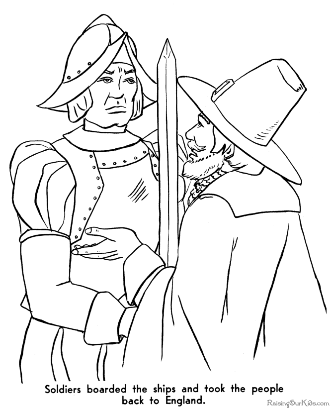Free Pilgrim Coloring Pages 003