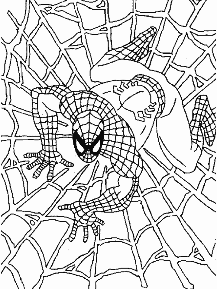 Coloring Pages For Kids Spiderman | Pictxeer