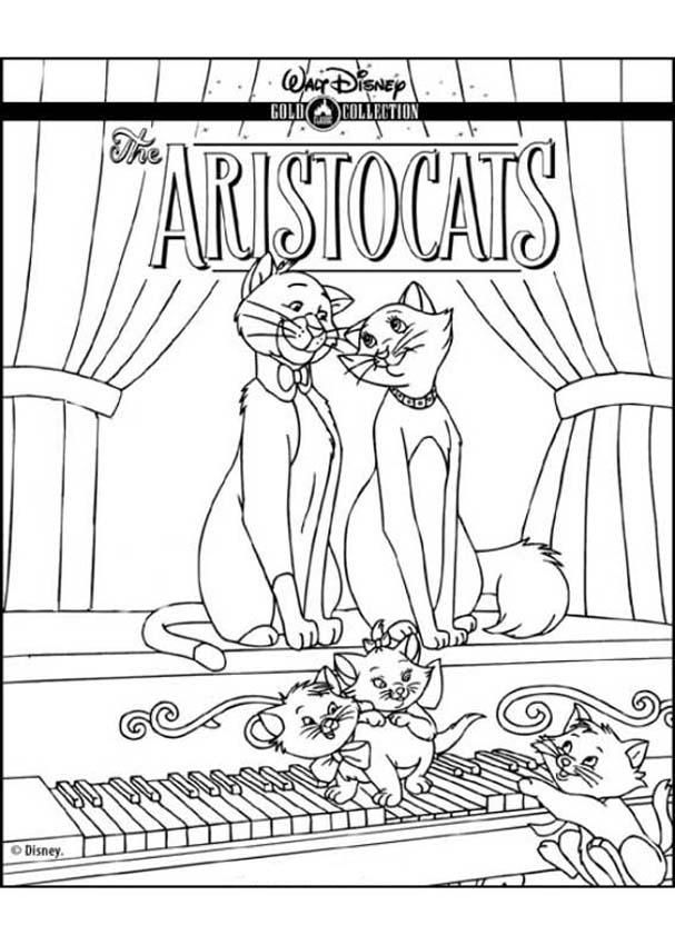 Aristocats zum Ausmalen - Die Aristocats spielen Klavier