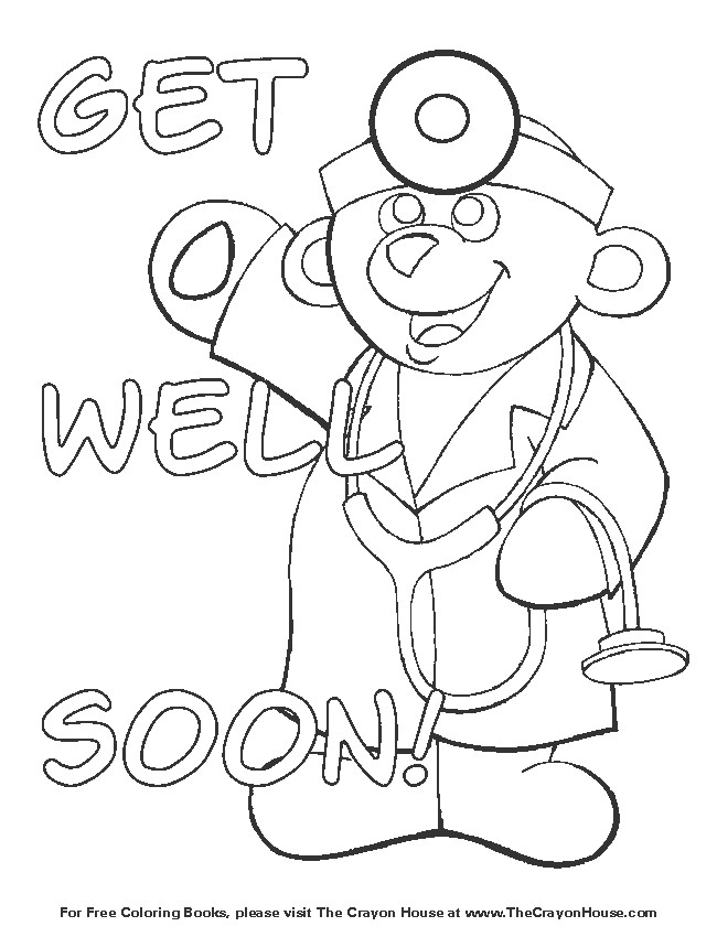 get well soon for boys Colouring Pages