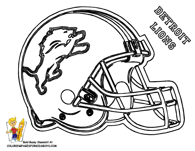 Detroit Lions Helmet coloring page