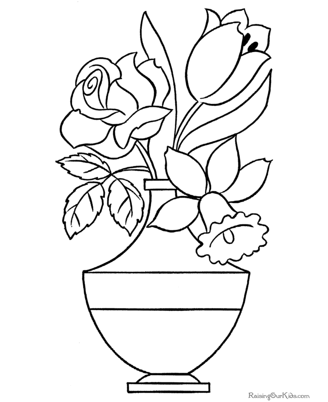 Flowers coloring sheet 034