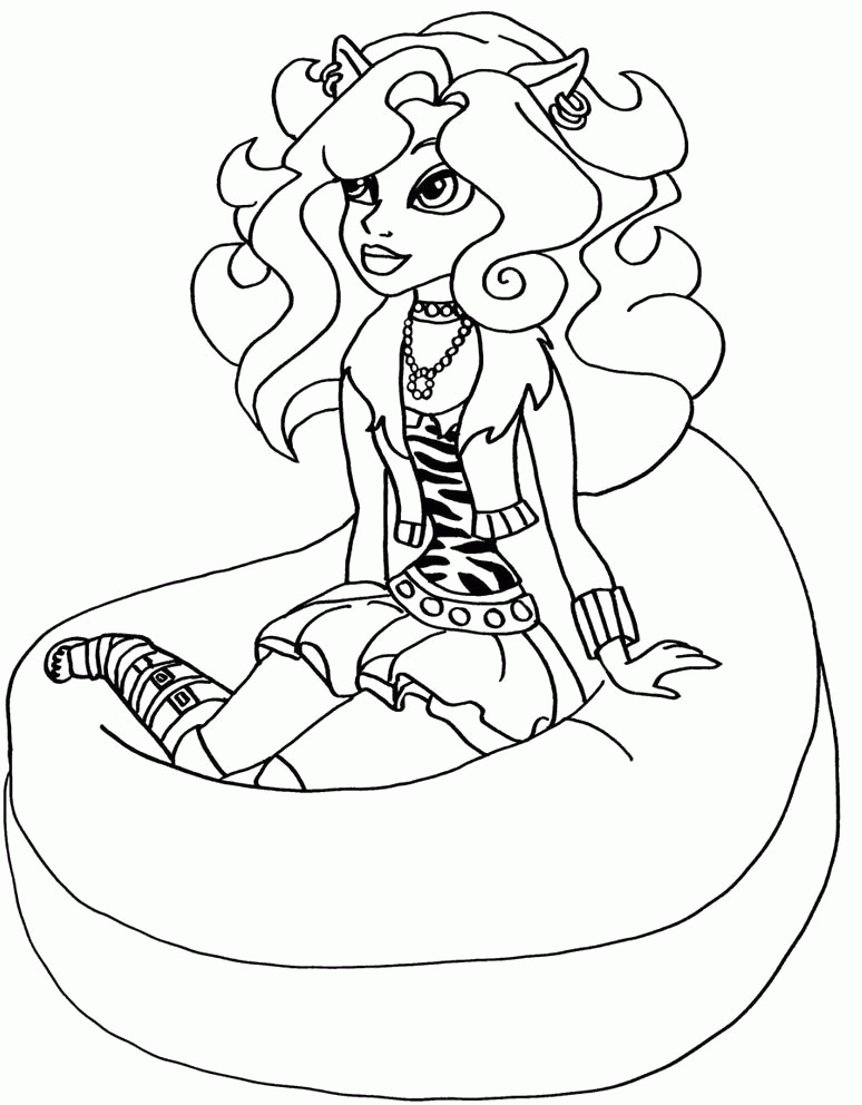 Monster High Clawdeen Wolf Coloring Pages - Coloring Home