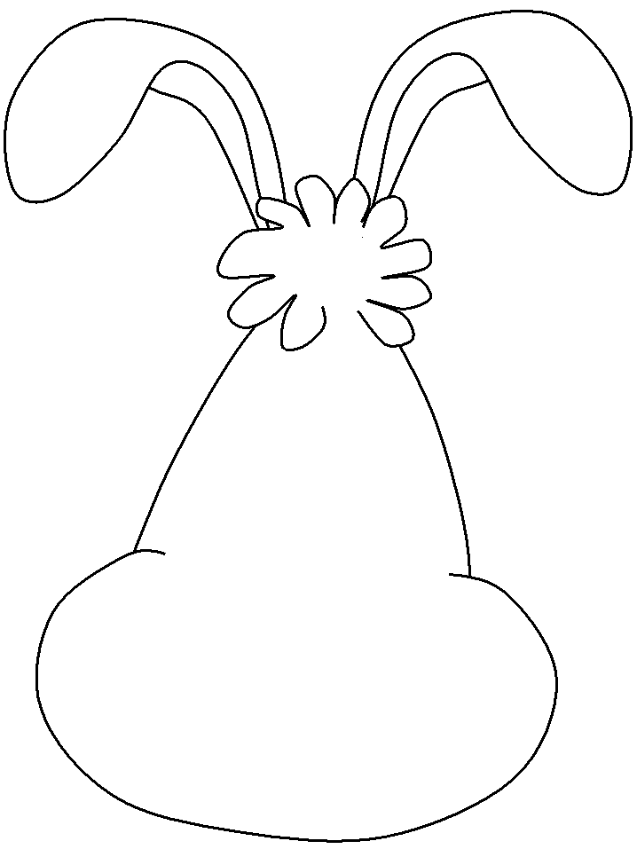 easter bunny blank face coloring page