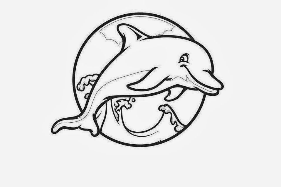 Animal Coloring Free Dolphin Clipart, Printable Coloring Pages 
