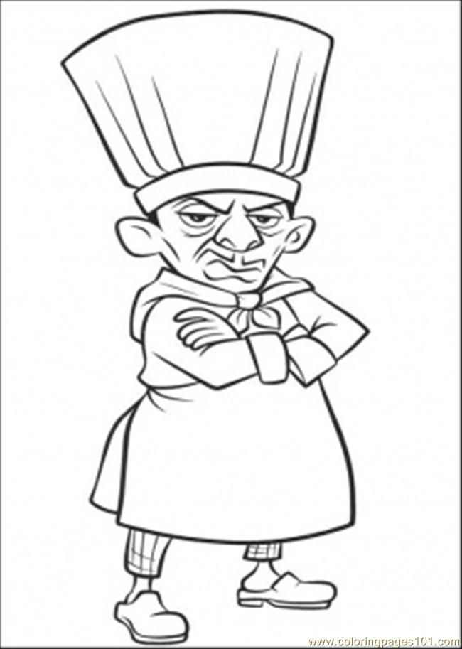 Coloring Pages Angry Skinner (Cartoons > Ratatouille) - free 