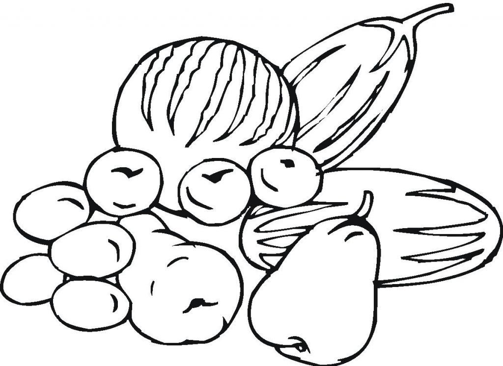 Fruits And Vegetables Coloring Pages - Coloring For KidsColoring 