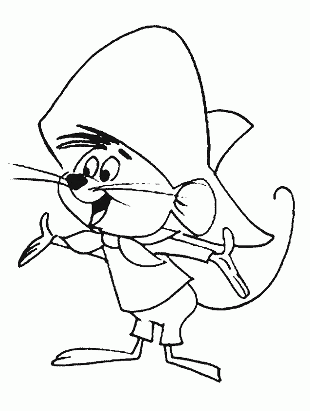 Speedy Gonzales Introduced Himself Coloring Pages - Looney Tunes 