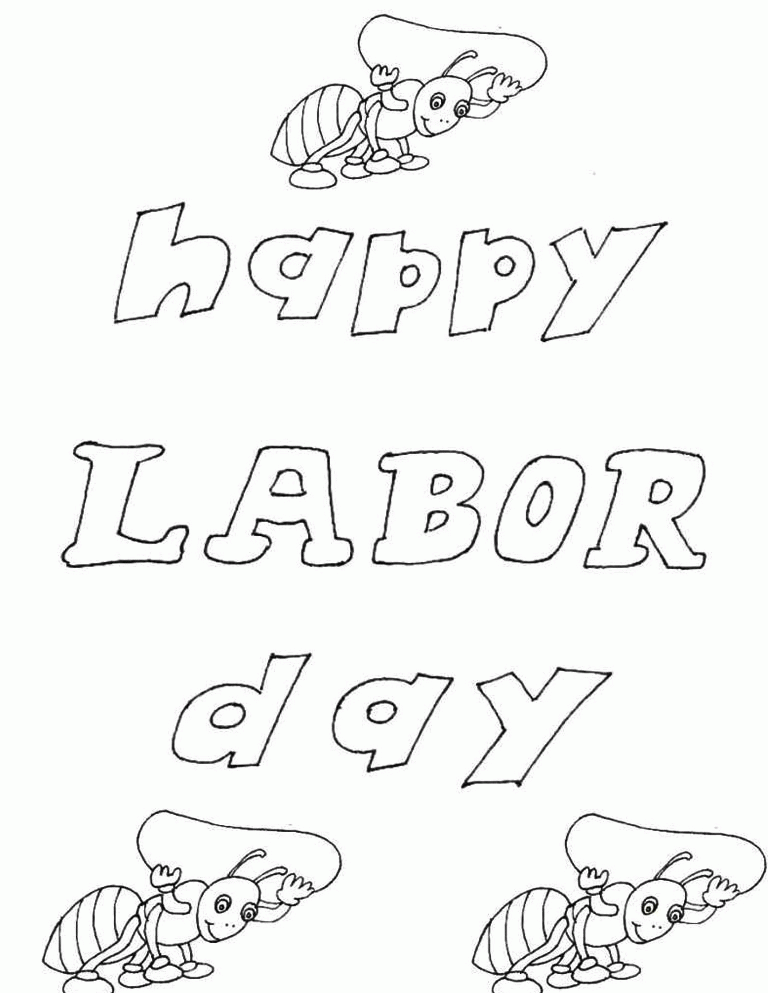 Labor Day Coloring Pages Free Printable