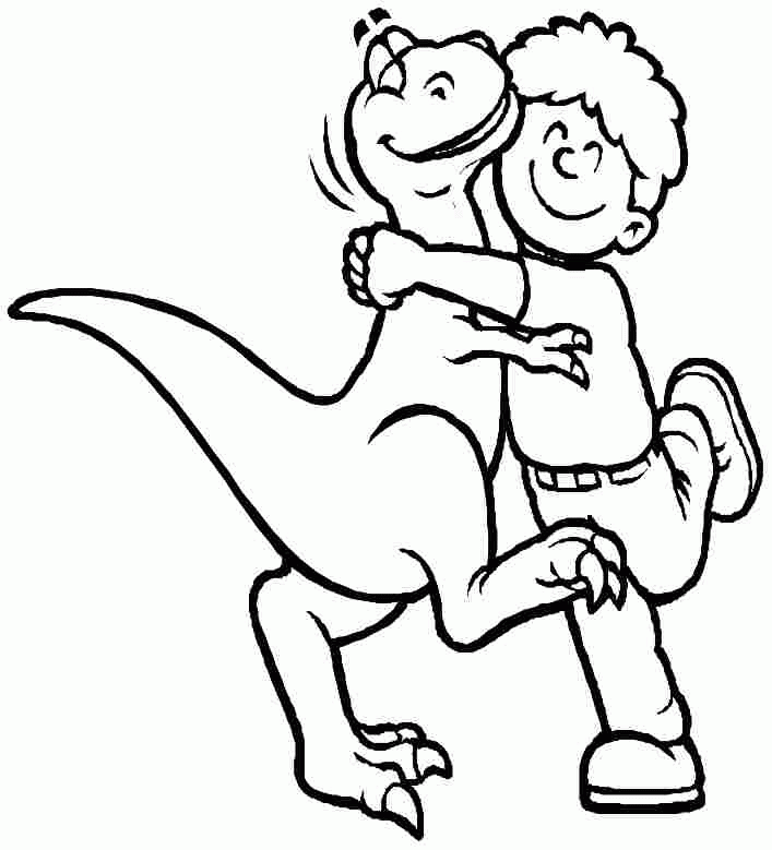 Animal Cartoon Dinosaurs Colouring Pages Free Printable For Boys 