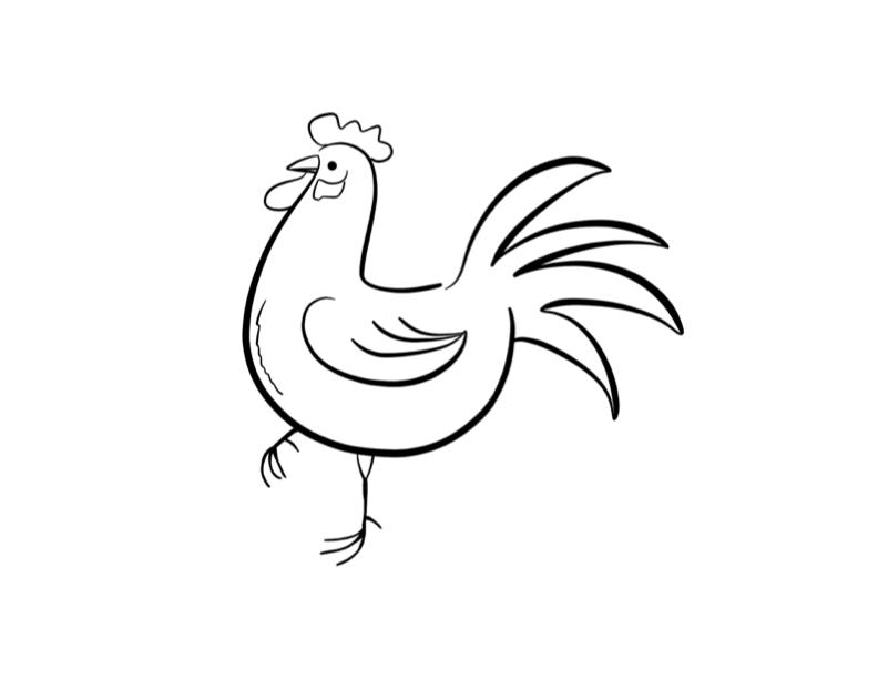 Rooster coloring page | ColorDad