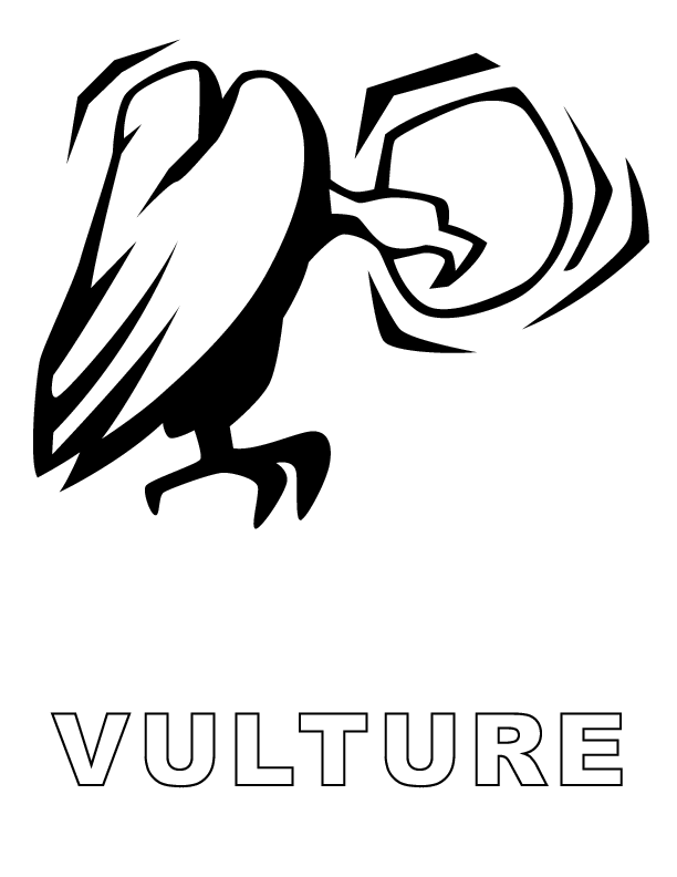 vulture printable coloring in pages for kids - number 1809 online