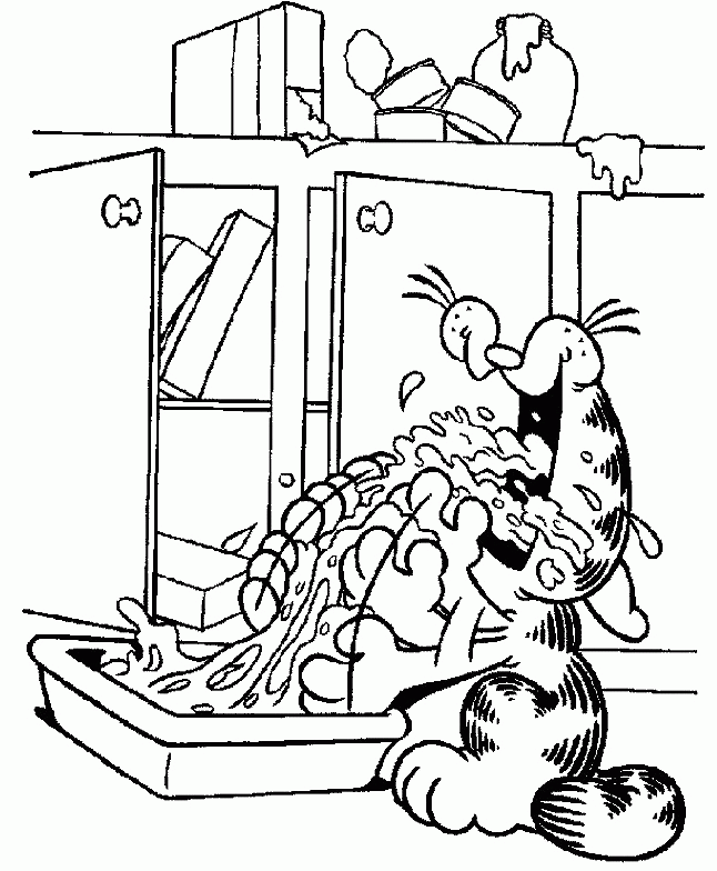 Download Garfield Hungry Coloring Page Or Print Garfield Hungry 