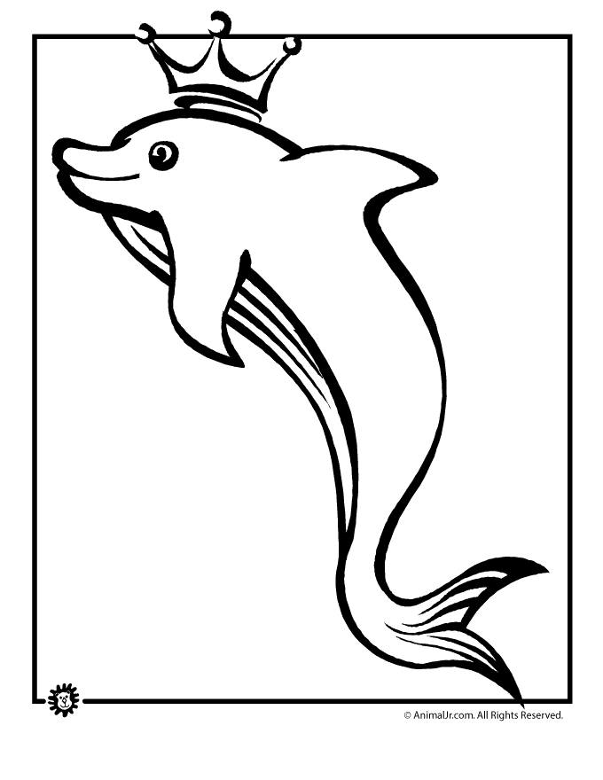 Cute Dolphin Coloring Pages - Coloring Home