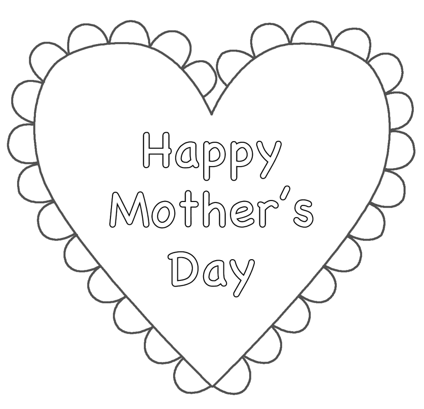 big celebrate mother's day coloring pages for kids | Best Coloring 