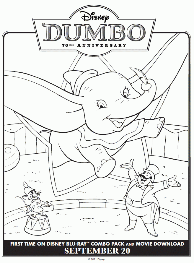 Printable Disney Dumbo coloring page : Printables for Kids – free 