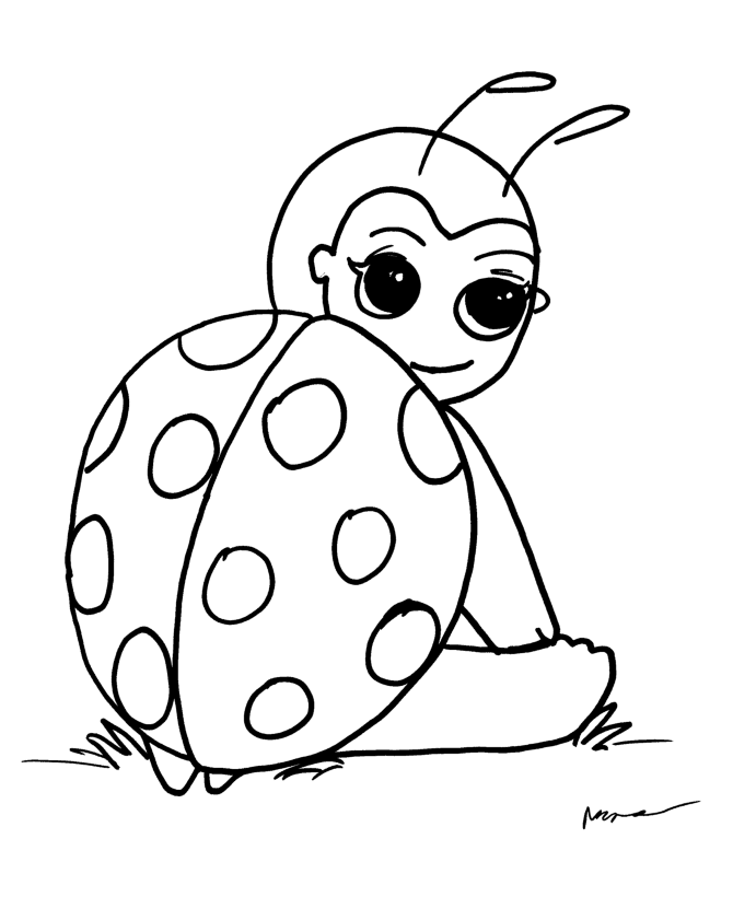 Anime Coloring Pages - Anime Ladybug Coloring page sheets 