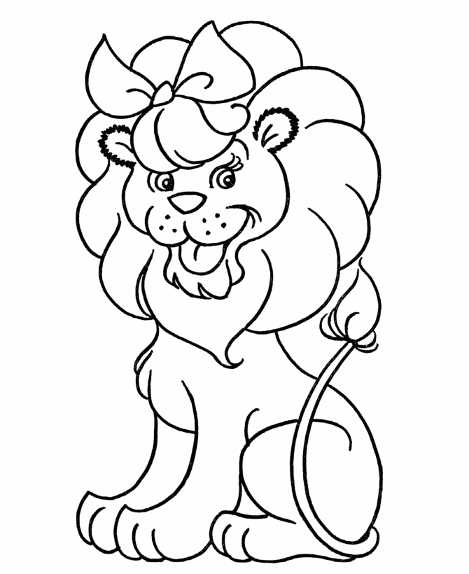 Pre-K Coloring Pages Lion Coloring Pages For Kids Free Printable 