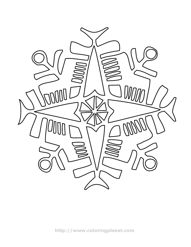 snowflake printable coloring in pages for kids - number 1286 online