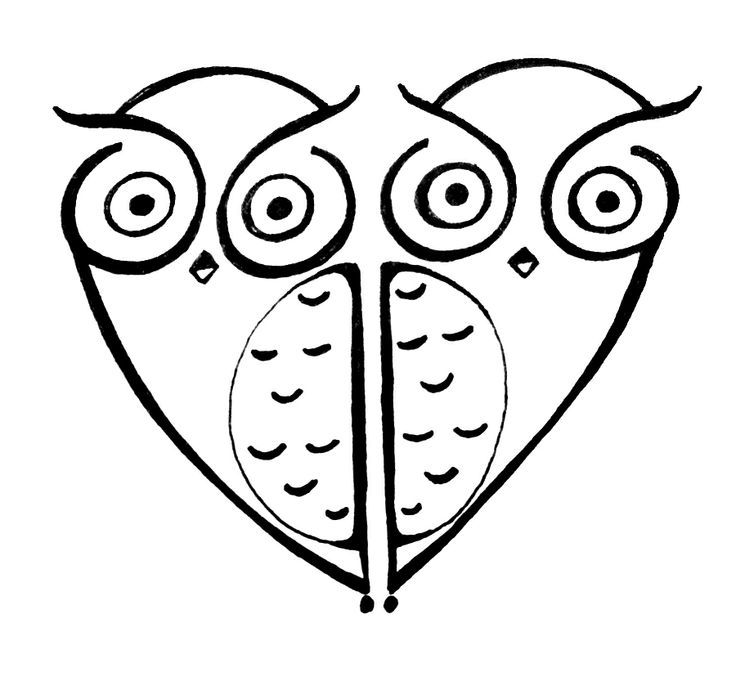Owl heart tattoo | Owls