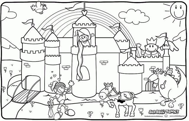 Knights And Dragons Coloring Pages