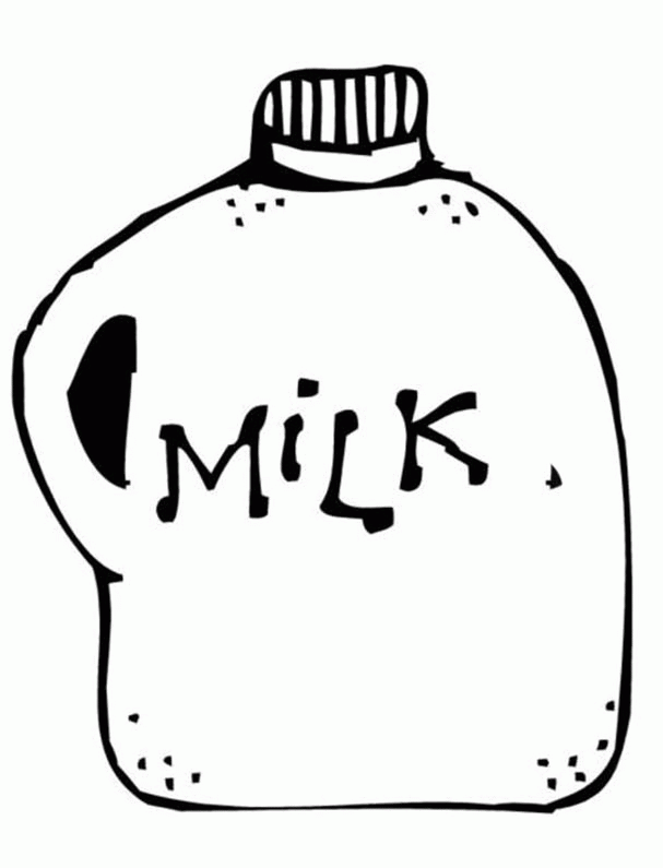 Gallon Milk Coloring Page Images & Pictures - Becuo