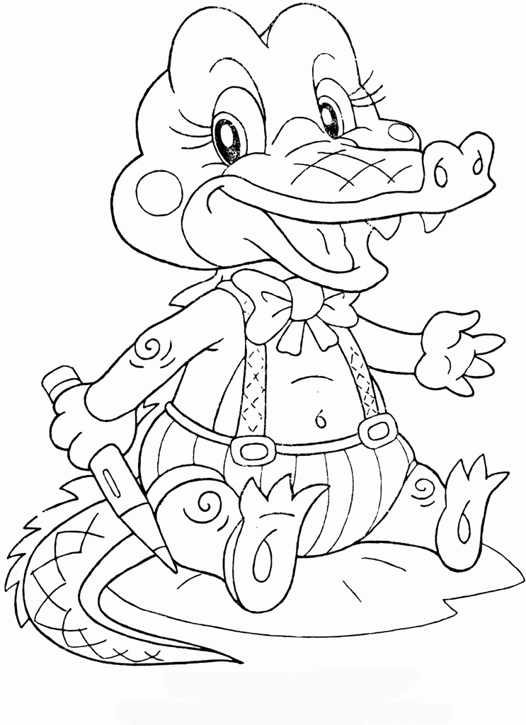 Download Crocodile Coloring Page - Coloring Home