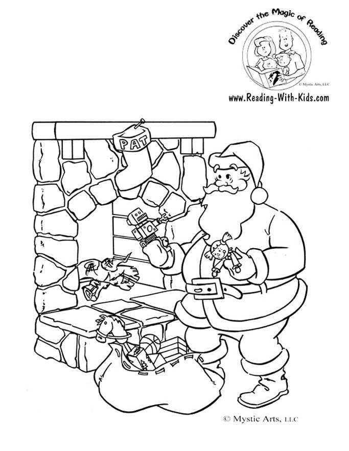 Santa Claus Toys Christmas Coloring Pages : KidsyColoring | Free 