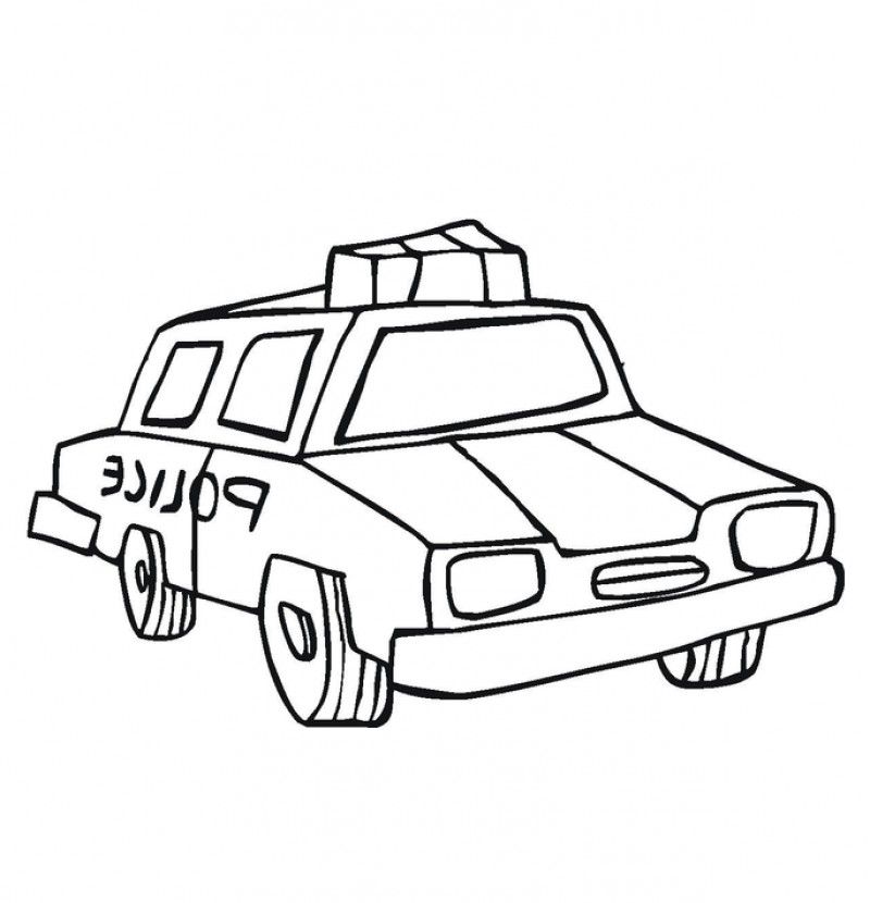 Police Car That Cool Coloring Page - Kids Colouring Pages