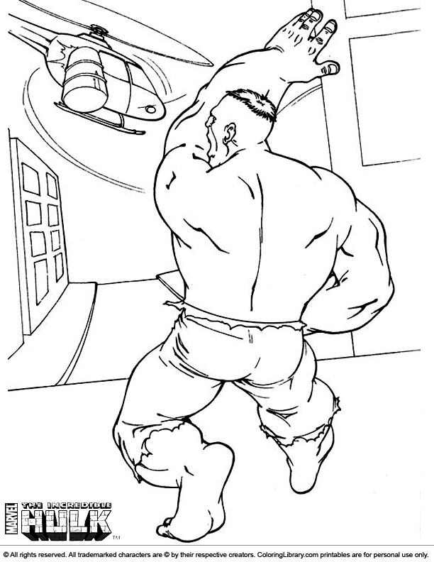 Hulk Coloring Pages Printable For Children - Kids Colouring Pages
