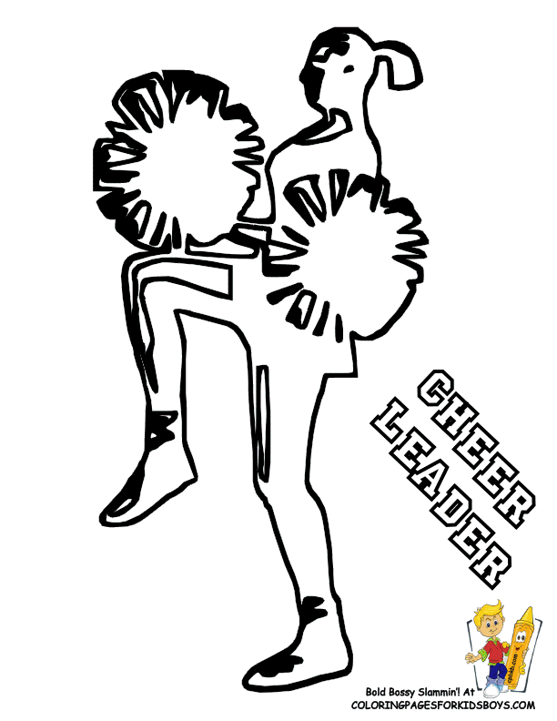 Cheerleading Coloring Pages T