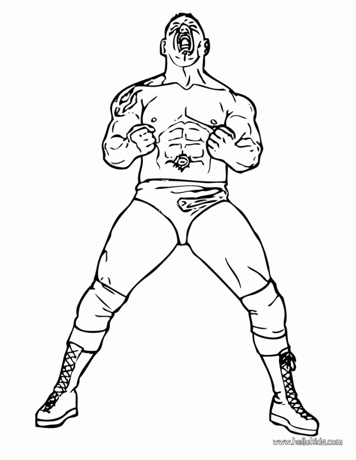 Wwe Coloring Page Of Rey Mysterio : Printable Coloring Book Sheet 