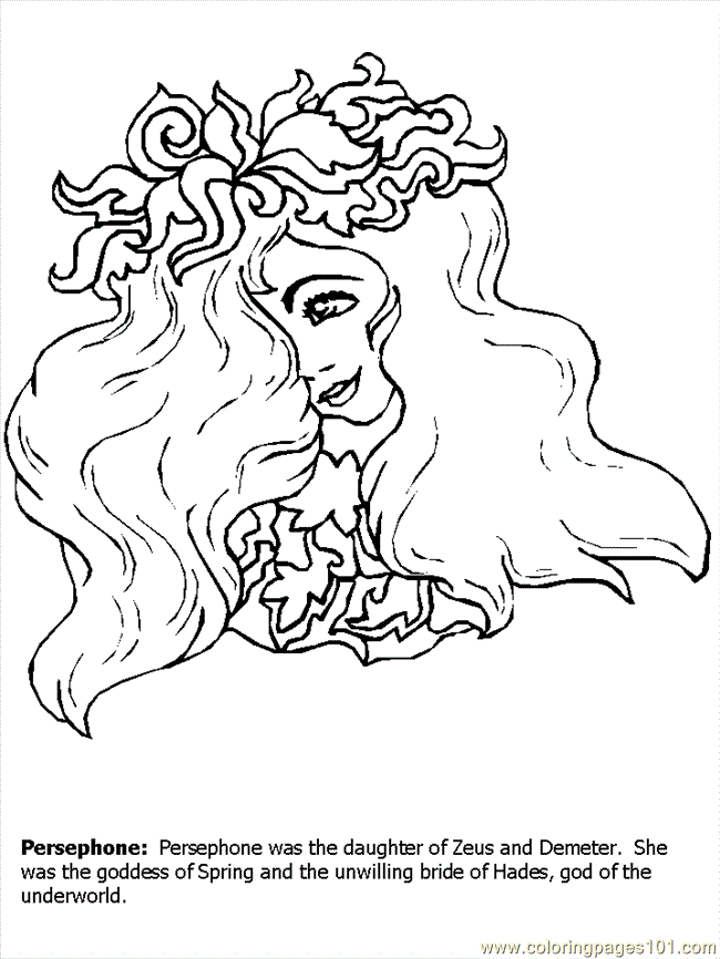 Coloring Pages Greece Persephone (Countries > Greece) - free 